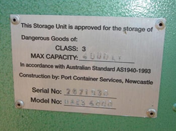 Hazardous Materials Storage